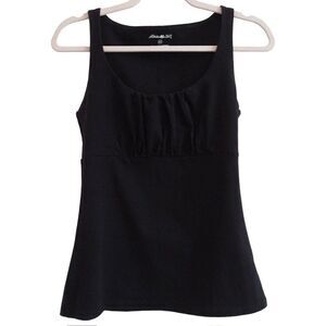 ‎Eddie Bauer Black Cotton Stretch Tank Top XS